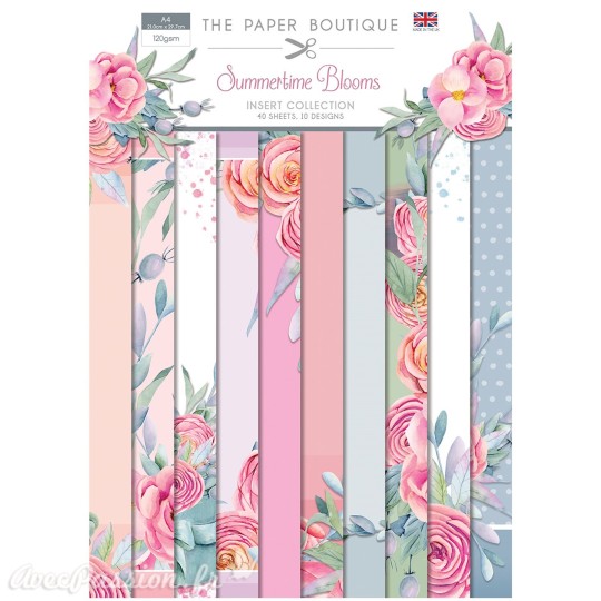 Papier scrapbooking Paper Boutique A4 Summertime Blooms collection 40fe