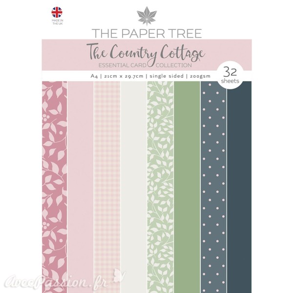Papier scrapbooking Paper Boutique A4 The Country Cottage essentiel cards collection 32fe