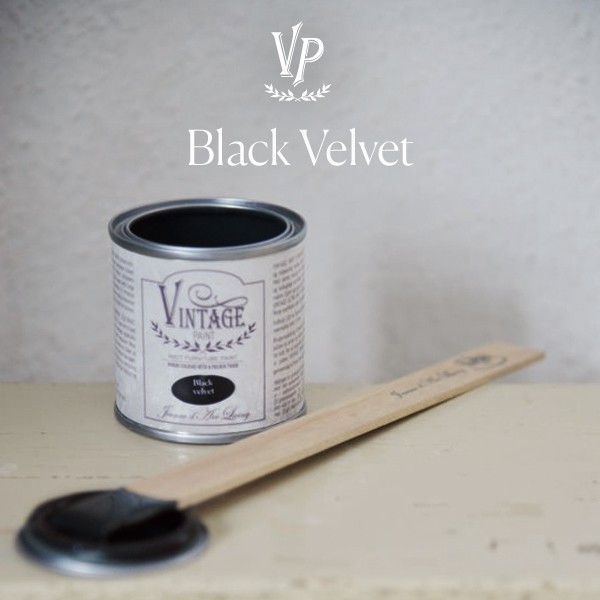 Peinture à la craie Vintage Paint Black Velvet 100ml