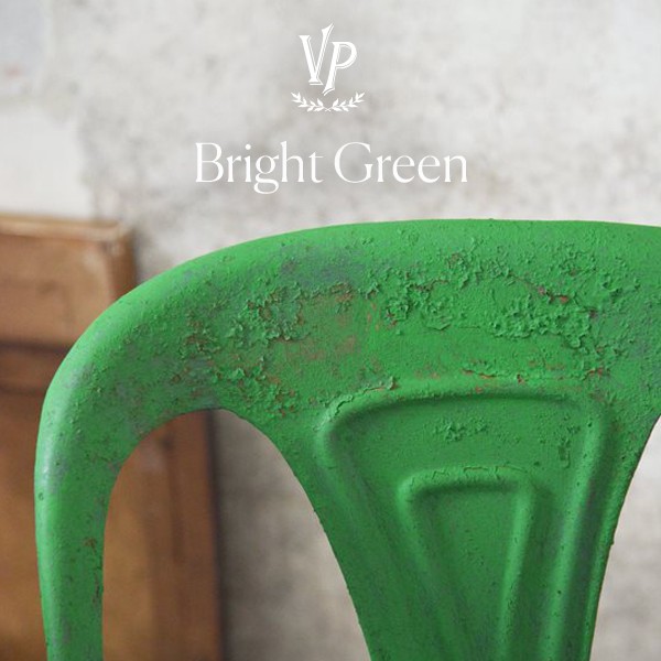 Peinture à la craie Vintage Paint Bright Green Détails chaise rétro
