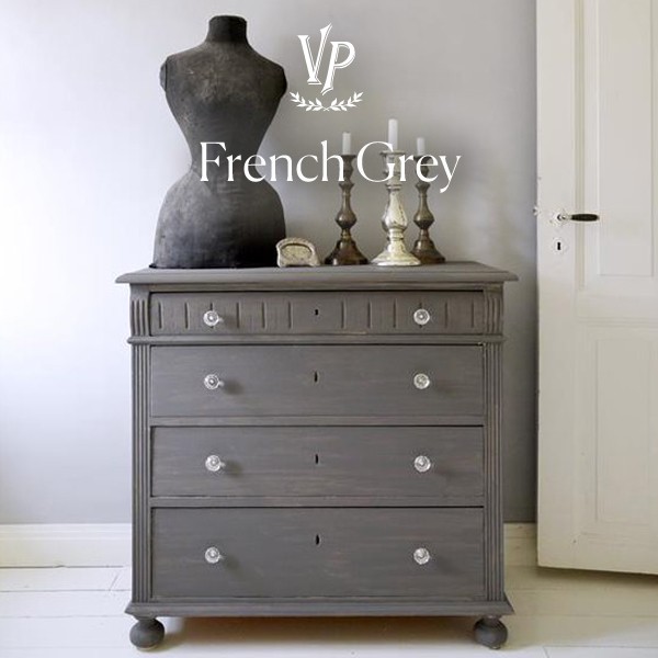 Peinture à la craie Vintage Paint French Grey Commode Bois relooking