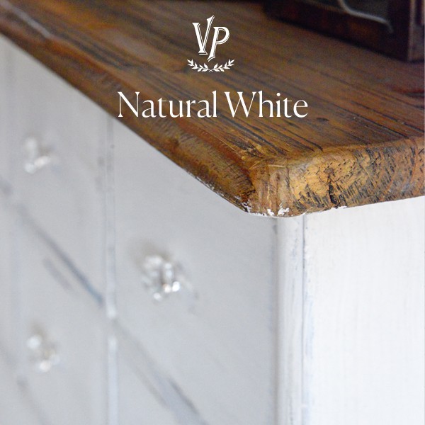 Peinture à la craie Vintage Paint Natural White relooking meuble campagne chic