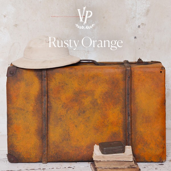 Peinture à la craie Vintage Paint Rusty Orange Valise Shabby