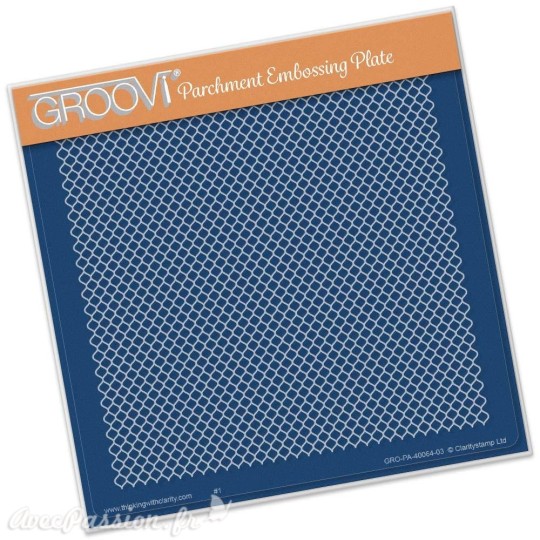Groovi gabarit parchemin Lace Netting 15x15cm Groovi gabarit parchemin Lace Netting 15x15cm