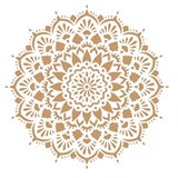 Pochoir décoratif Mandala Damask -06389- 25x25cm - 22,5x22,5cm
