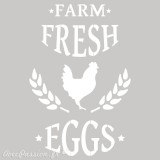 Pochoir décoratif Farm Fresh Eggs 20x20cm