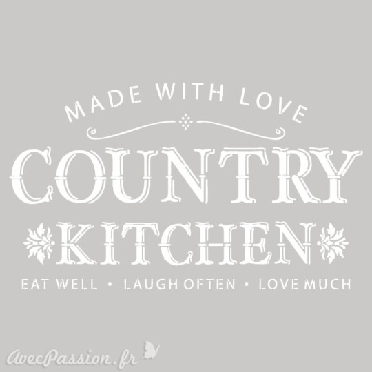 Pochoir décoratif Country Kitchen 20x20cm ou 25x25cm
