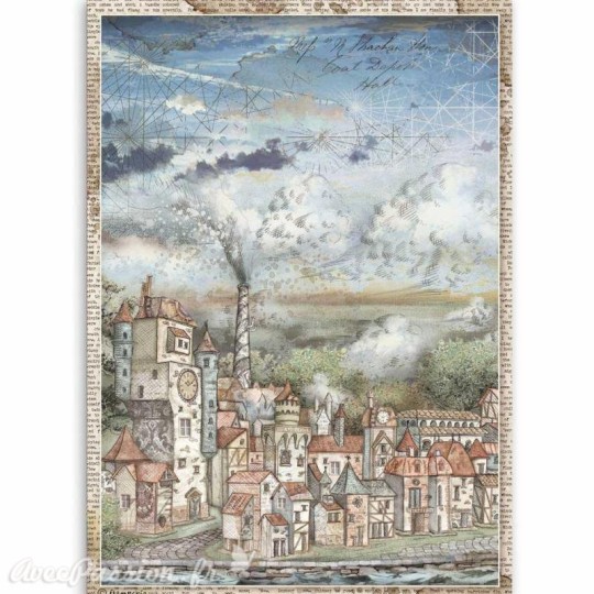 Papier de riz Sir Vagabond cityscape Stamperia A4