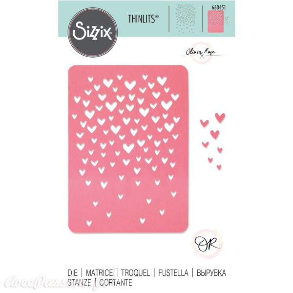 Dies Sizzix de découpe Thinlits Drifting hearts