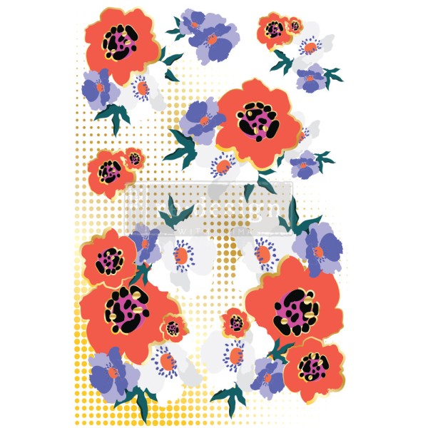 Transfert pelliculable Redesign Modernist Floral - Collection Cece Designer 61x89cm