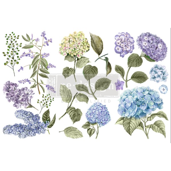 Transfert pelliculable Redesign Mystic Hydrangea 15x30cm