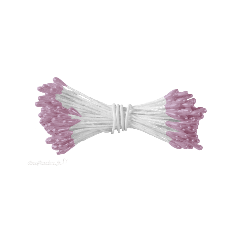 Pistils Etamines pour coeurs de fleurs rose x40