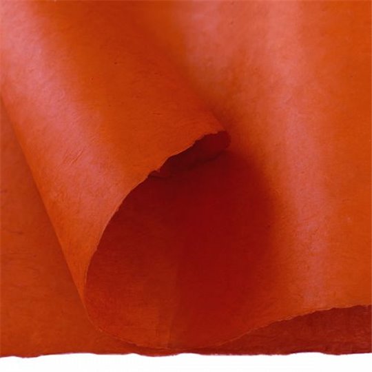 Papier népalais lokta Lamali ocre rouge