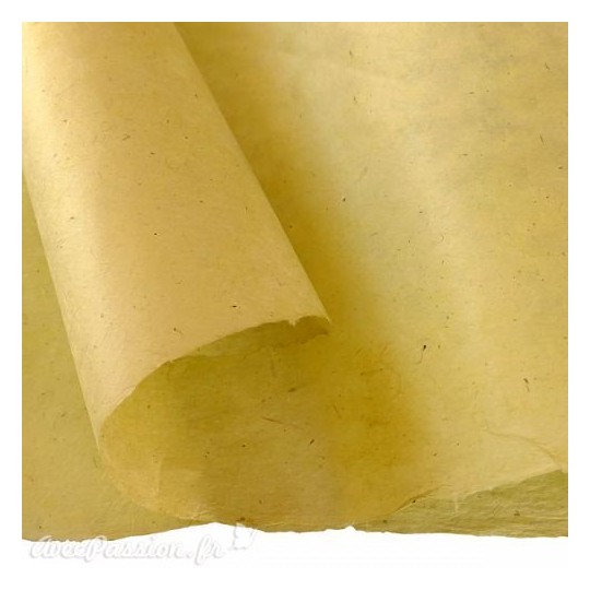 Papier népalais lokta Lamali jaune anis