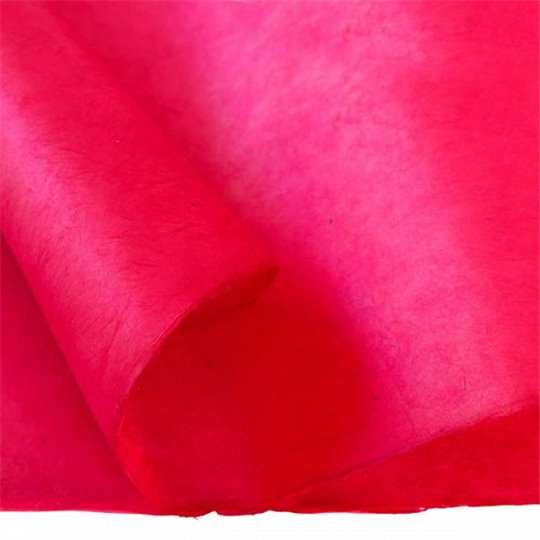 Papier népalais lokta lamaLi rose fuschia foncé