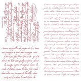 Tampon Redesign Decor Stamps Vintage Script 30,5x30,5cm - 3 pièces