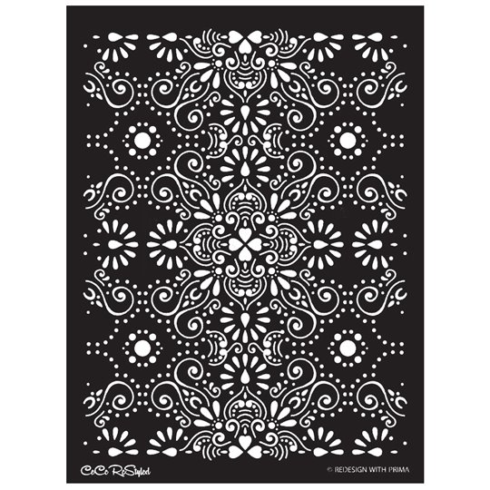 Pochoir décoratif Redesign Eastern Abstract - Collection Exclusive Cece - 45x65cm 0.8mm