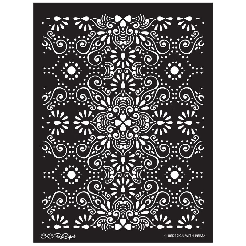 Pochoir décoratif Redesign Eastern Abstract - Collection Exclusive Cece - 45x65cm 0.8mm