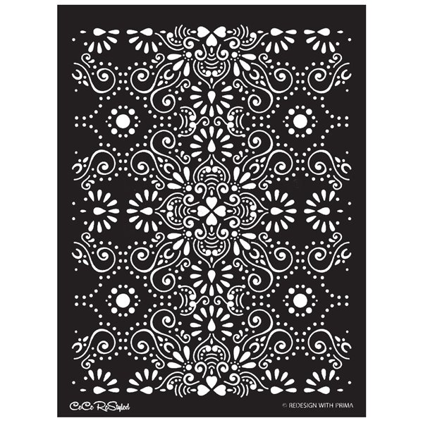 Pochoir décoratif Redesign Eastern Abstract - Collection Exclusive Cece - 45x65cm 0.8mm