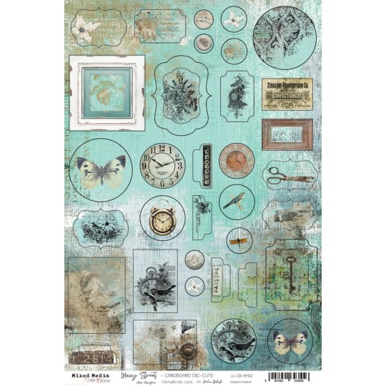Papier scrapbooking Craft O Clock Hazy Street CARDBOARD DIE-CUTS Papier scrapbooking Craft O Clock Hazy Street CARDBOARD DIE-CUTS