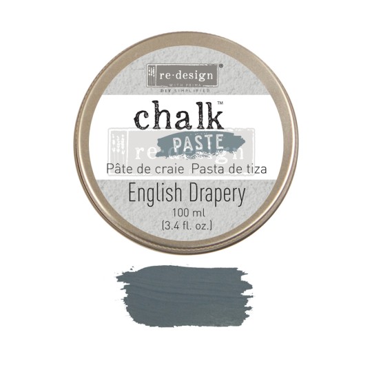 Pâte de texture colorée Chalk Paste Redesign Grise English Drapery