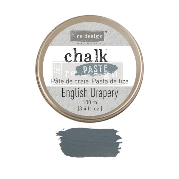 Pâte de texture colorée Chalk Paste Redesign Grise English Drapery
