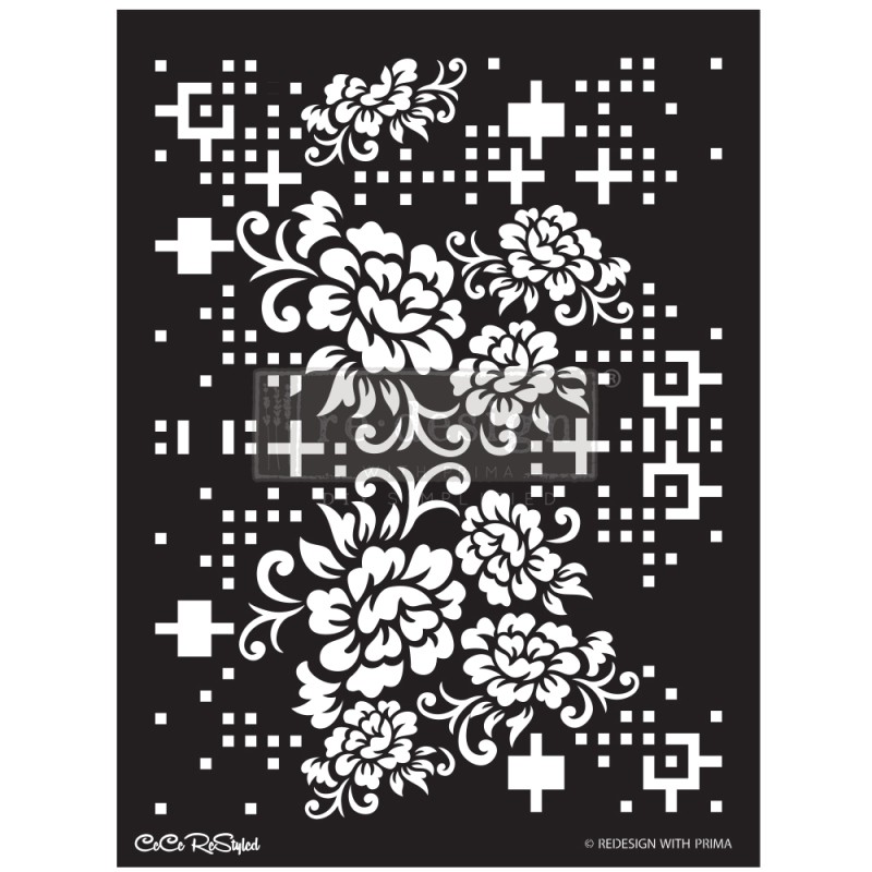 Pochoir décoratif Redesign Floral Matrix Collection CECE 45x65cm