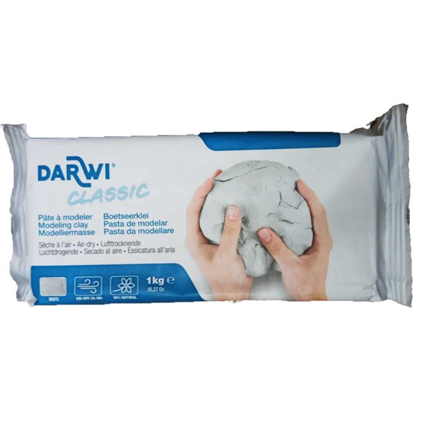 Pâte à modeler séchant à l'air classique Darwi 500g