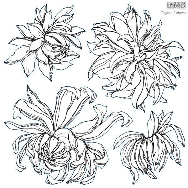 Tampons IOD Clear Stamps Chrysanthemums