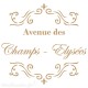 Pochoir décoratif Vintage 004 Avenue Des Champs S