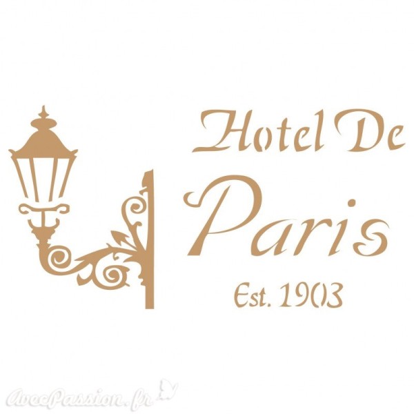 Pochoir décoratif Vintage 027 Hotel Paris S
