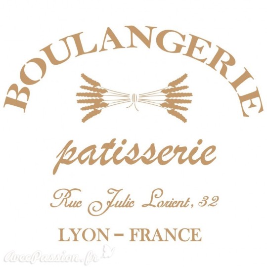 Pochoir décoratif Vintage 085 Boulangerie L