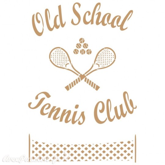 Pochoir décoratif Vintage 161 Tennis Club S