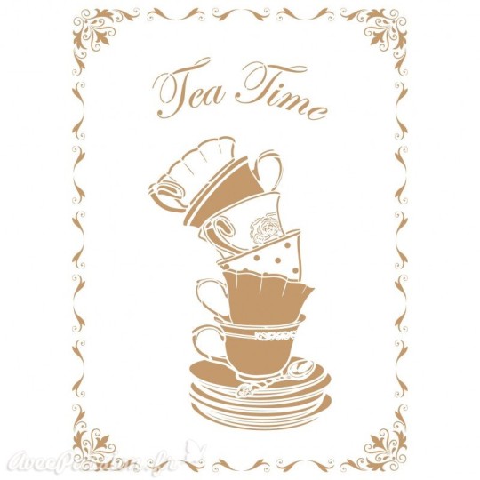 Pochoir décoratif Vintage 163 Tea Time S