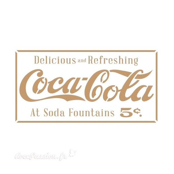 Pochoir décoratif Vintage 229 Cola S