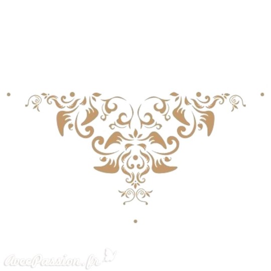Pochoir décoratif Damask 033S 20 x 30 cm - 10,6 x 20,9 cm