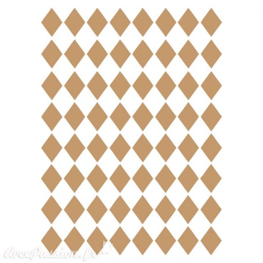 Pochoir décoratif MYA Fond damier 011XL 50 x 75 cm - Design is 39,7 x 61,7 cm
