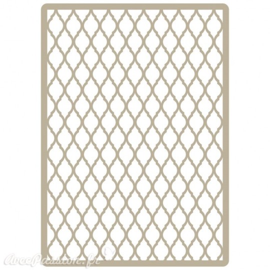 Pochoir décoratif Embossing Arabic Lattice MYA 046 M 20 x 28 cm - 18,6 x 26,6 cm