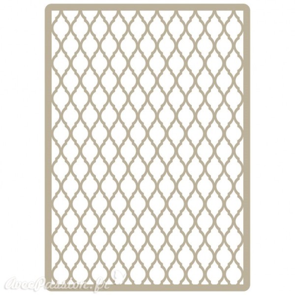 Pochoir décoratif Embossing Arabic Lattice MYA 046 M 20 x 28 cm - 18,6 x 26,6 cm