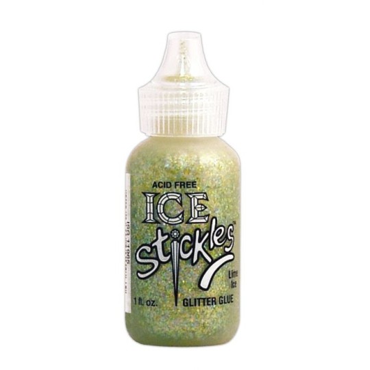 Ice Stickles Ranger colle pailletée Lime 30ml