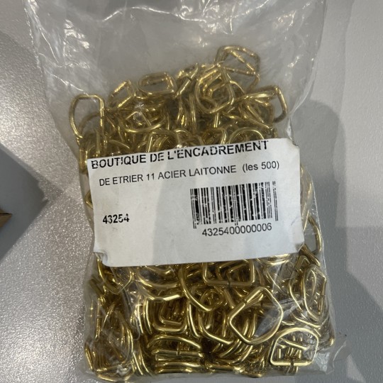 Attaches anneaux dés étriers laitonnés D11 petits non soudés pour tresse de lin x10 Attaches anneaux dés étriers laitonnés D11 petits non soudés pour tresse de lin x10