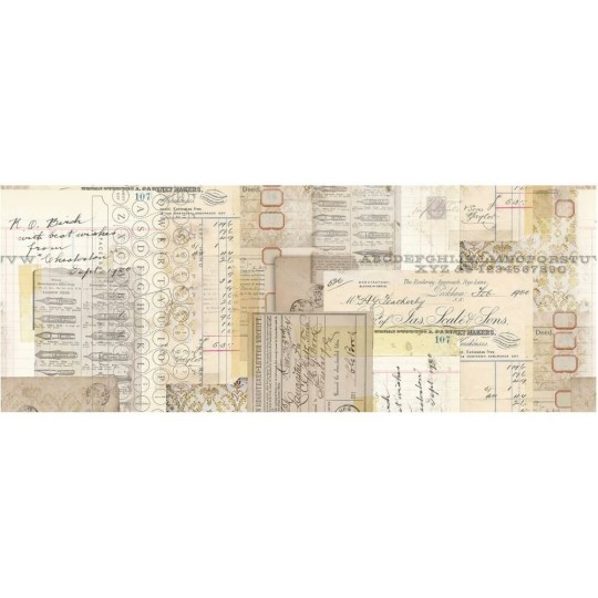 Papier pour collage Tim Holtz rouleau 15cmx5.49m Typographie idea-ology