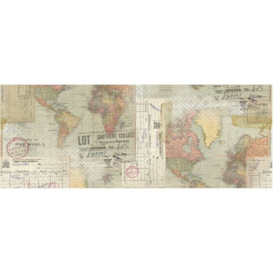 Papier pour collage Tim Holtz rouleau 15cmx5.49m Voyage idea-ology