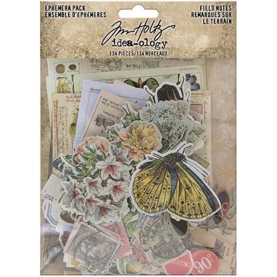 Die-Cut Tim Holtz Field Notes Ephemera Pack Idea-Ology 