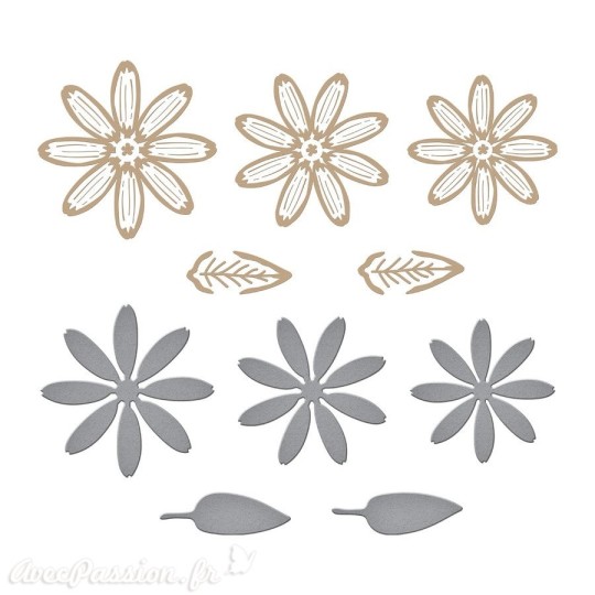 Dies découpe gaufrage Spellbinders Glimmer Daisy Hot Foil Plate & Die