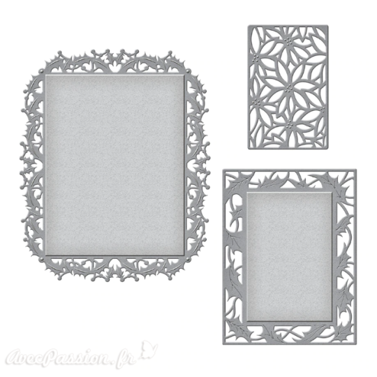 Dies découpe gaufrage Spellbinders Holly and Poinsetta Dies découpe gaufrage Spellbinders Holly and Poinsetta