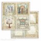Feuille scrapbooking Stamperia Sleeping Beauty 4 cards 30x30cm double face