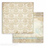 Papier Scrapbooking Sleeping Beauty texture gold Stamperia 30x30cm double face