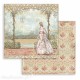 Feuille scrapbooking Stamperia Sleeping Beauty Princess 30x30cm double face