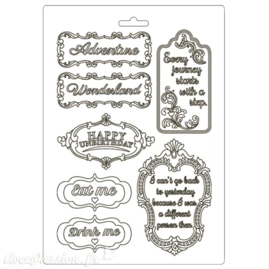 Moule souple Alice in Wonderland plates Stamperia A5